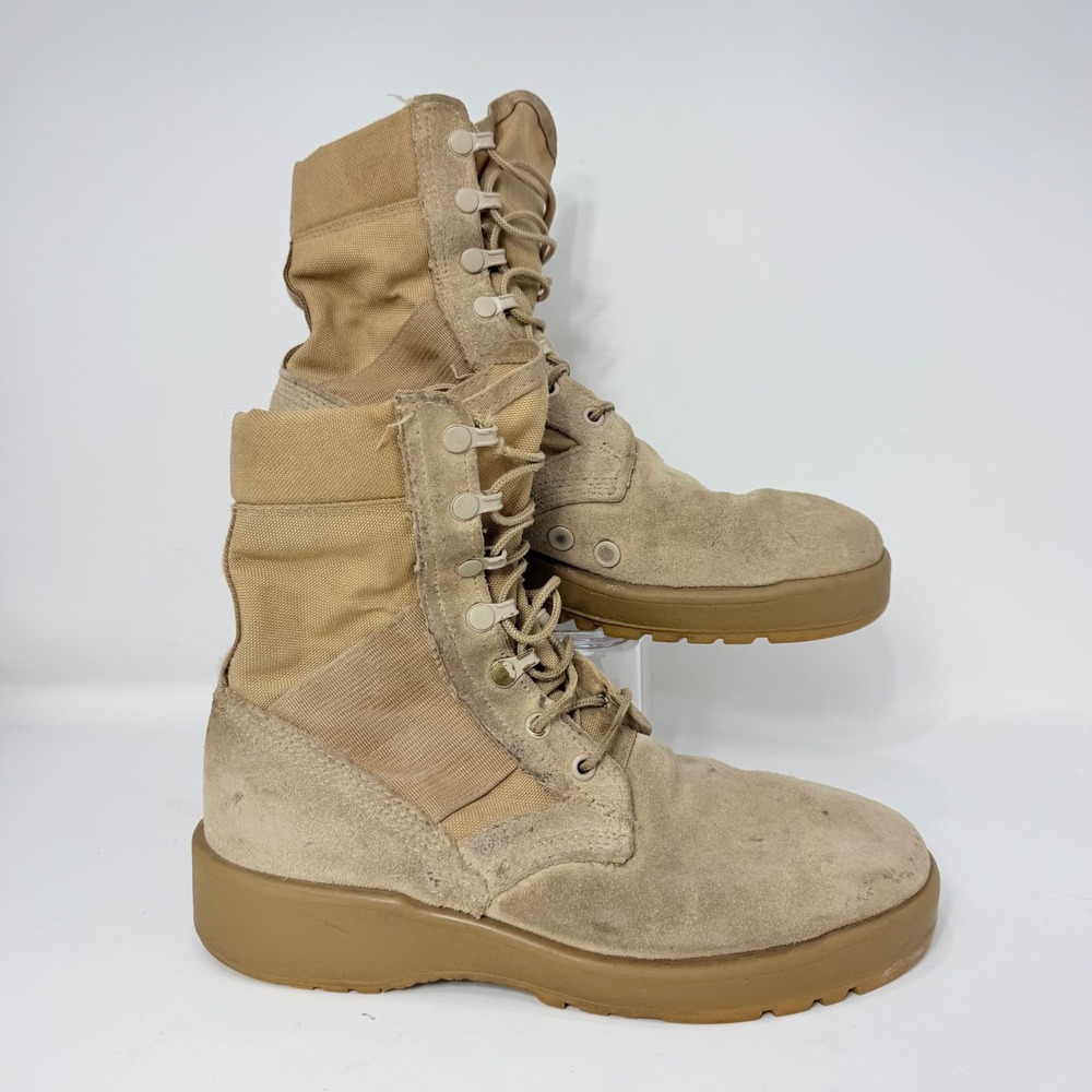 US Army Hot Weather Combat Boots Tan Suede Vibram SPM1C1-13-D-1017 Mens 6W EU 38
